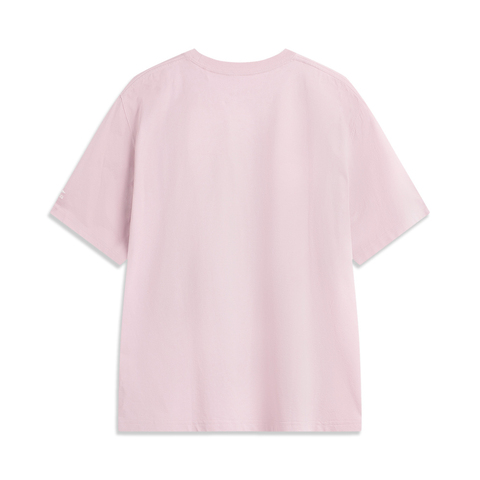 LI-NING李宁2025男子短袖文化衫针织无领短TAHSV235-3