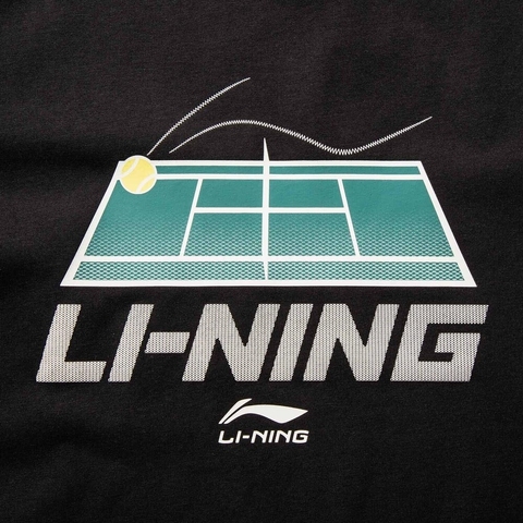 LI-NING李宁2025男子短袖文化衫针织无领短TAHSV237-3