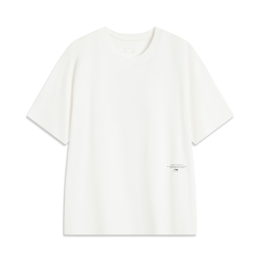 LI-NING李宁2025男子短袖文化衫针织无领短TAHSV177-5