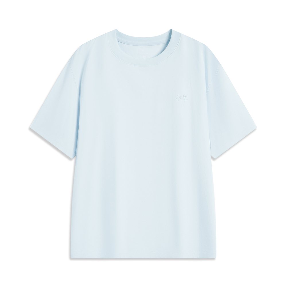 LI-NING李宁2025男子短袖文化衫针织无领短TAHSV145-5