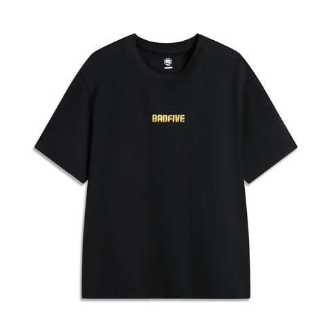 LI-NING李宁2025男子短袖文化衫针织无领短TAHSV027-6