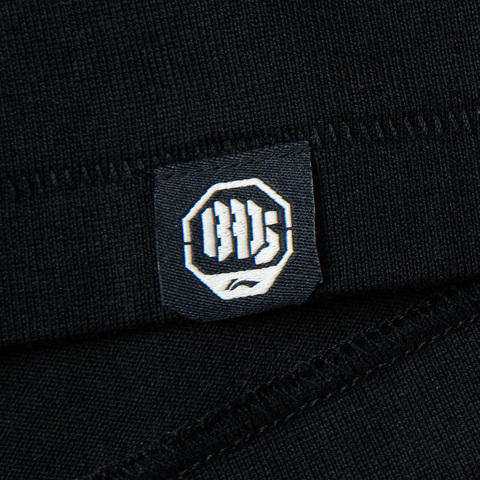 LI-NING李宁2025男子短袖文化衫针织无领短TAHSV027-6