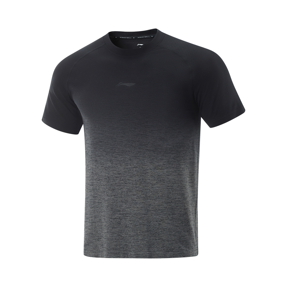 LI-NING李宁2025男子短袖T恤针织无领短TATSV049-7