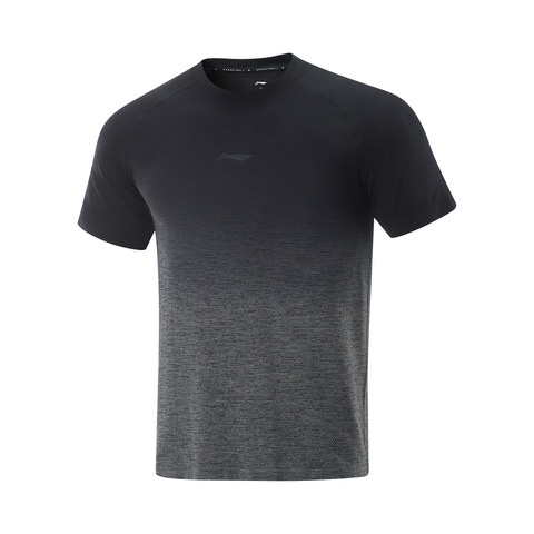 LI-NING李宁2025男子短袖T恤针织无领短TATSV049-7