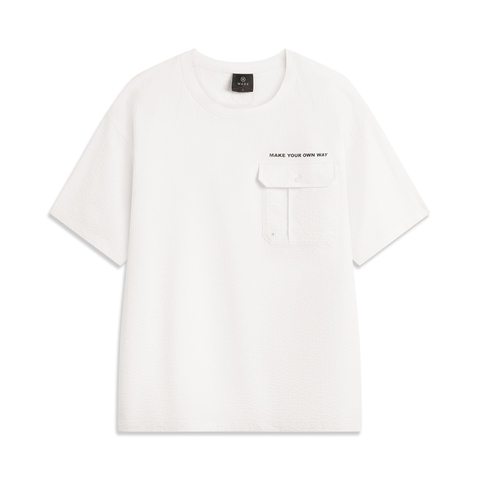 LI-NING李宁2025男子梭织短袖运动衫梭织无领短TATSV013-4