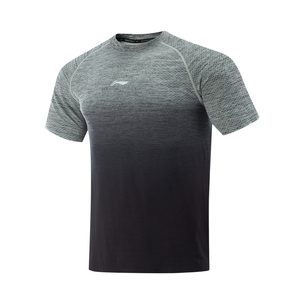 LI-NING李宁2025男子短袖T恤针织无领短TATSV049-5