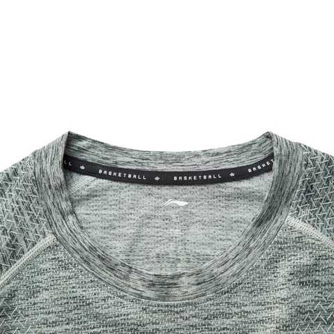 LI-NING李宁2025男子短袖T恤针织无领短TATSV049-5