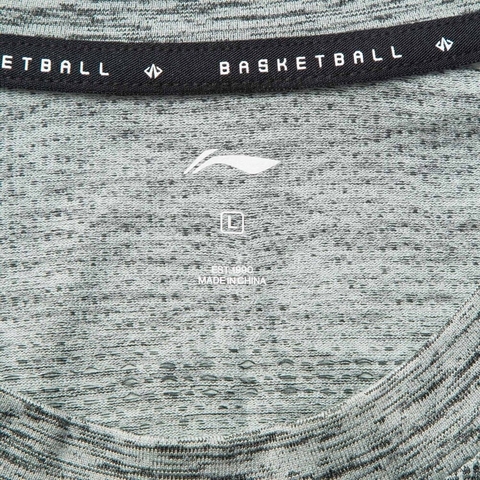 LI-NING李宁2025男子短袖T恤针织无领短TATSV049-5