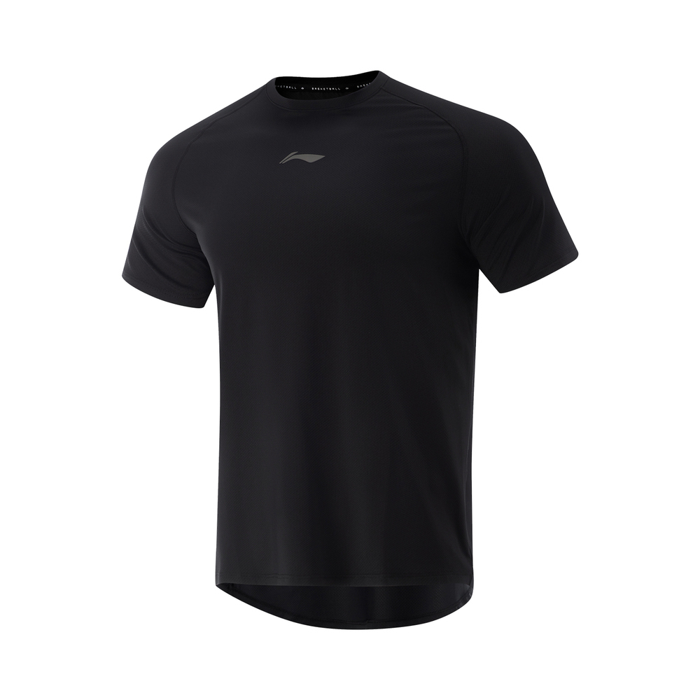 LI-NING李宁2025男子短袖T恤针织无领短TATSV029-1