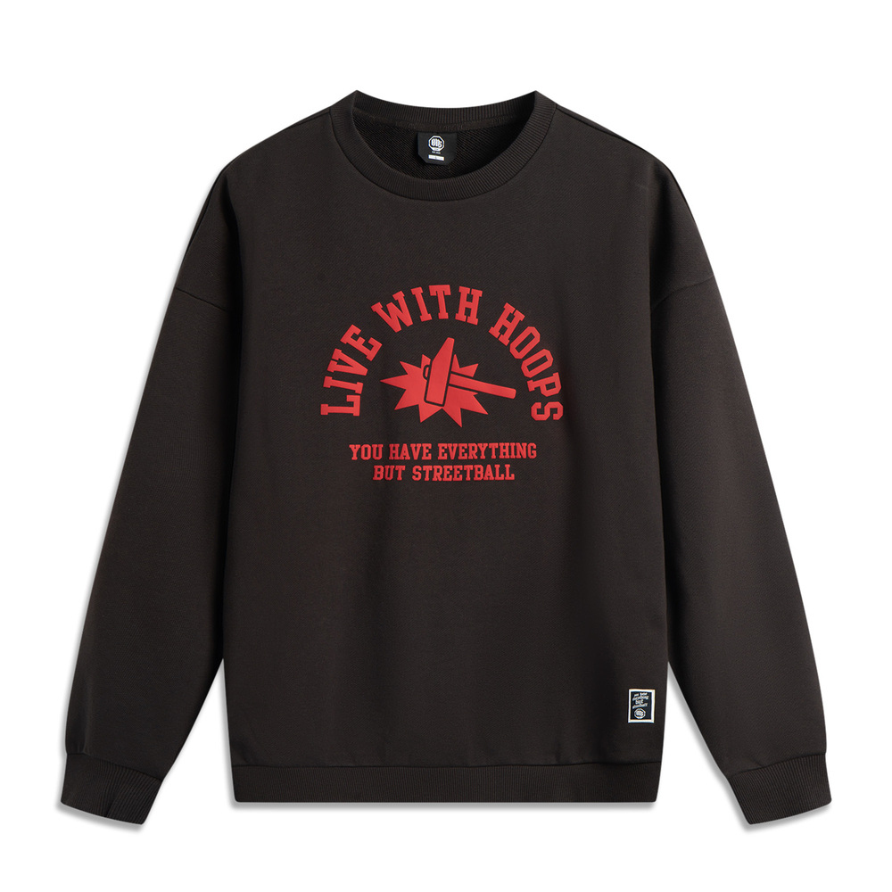 LI-NING李宁2025男子套头无帽卫衣针织无帽卫衣AWDV195-4