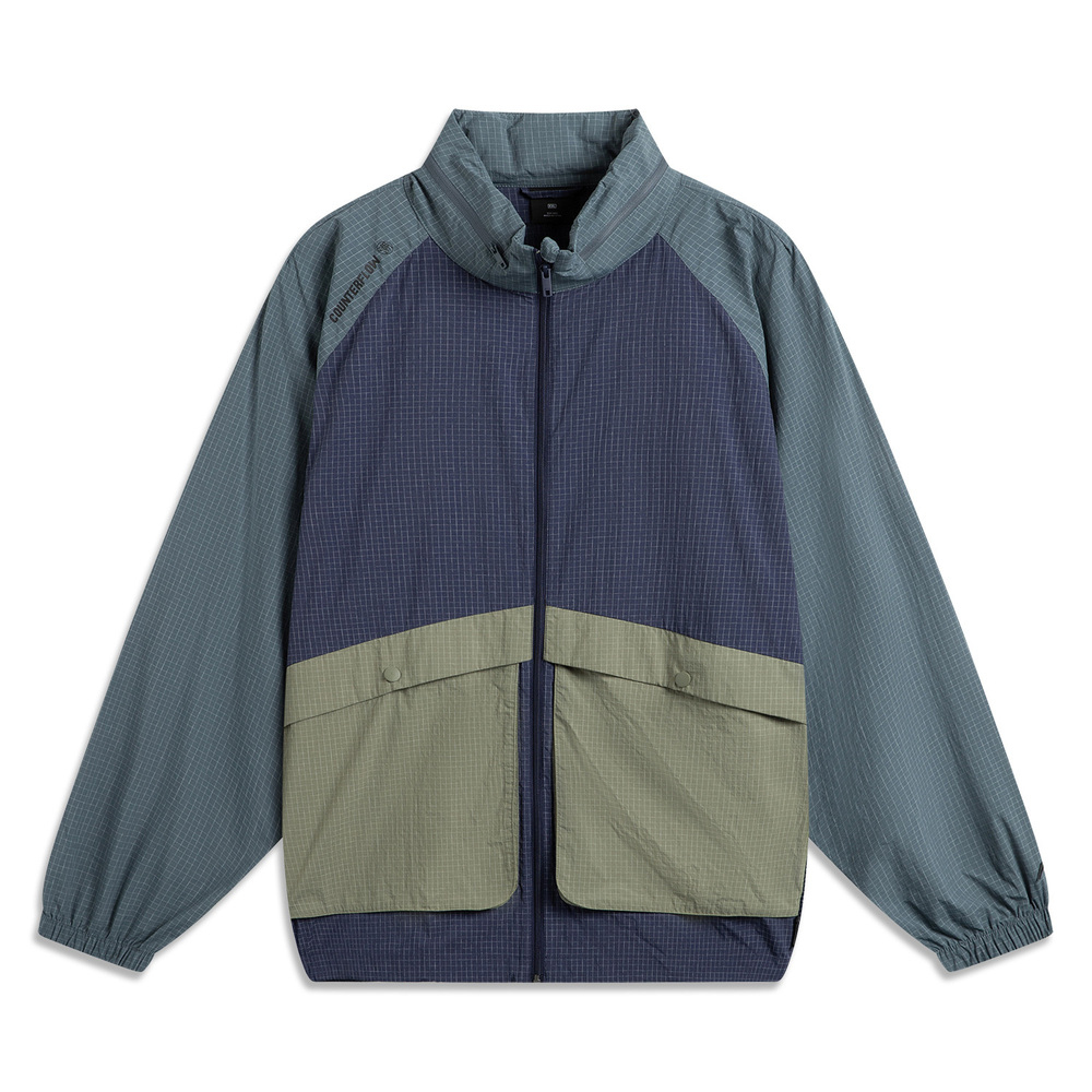 LI-NING李宁2025男子运动风衣梭织连帽外套AFDV351-2