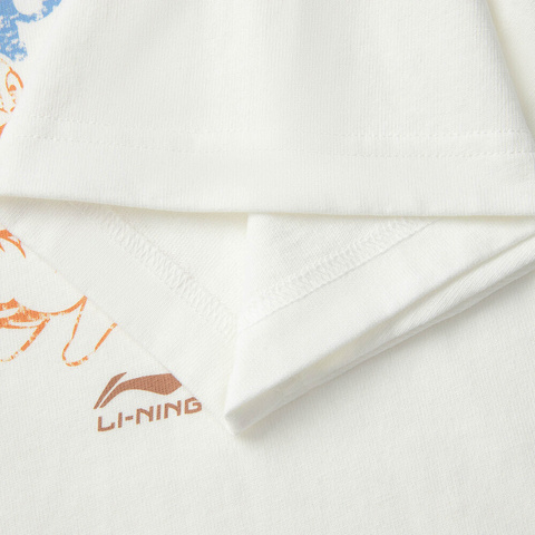 LI-NING李宁2025男子短袖文化衫针织无领短TAHSV167-5