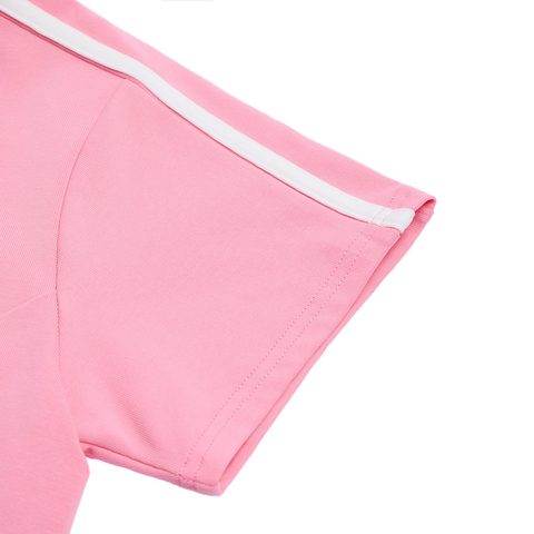 LI-NING李宁2025女子短袖文化衫针织无领短TAHSV638-1