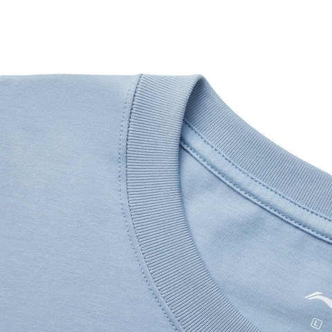 LI-NING李宁2025男子短袖文化衫针织无领短TAHSV401-2