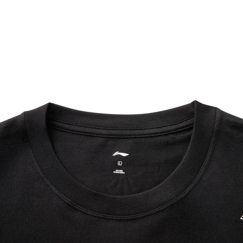 LI-NING李宁2025男子短袖文化衫针织无领短TAHSV409-3