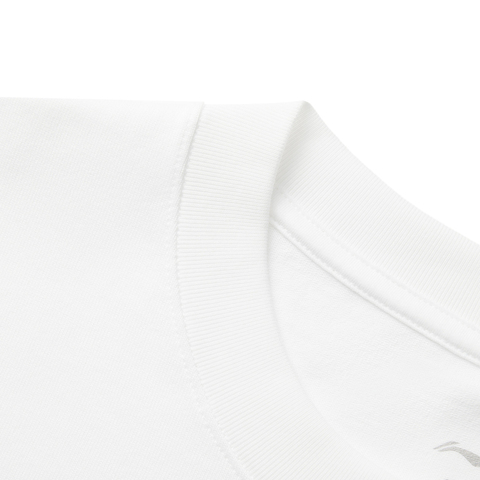 LI-NING李宁2025男子短袖文化衫针织无领短TAHSV405-3