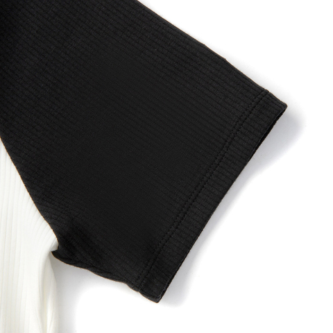 LI-NING李宁2025女子短袖文化衫针织无领短TAHSV536-3