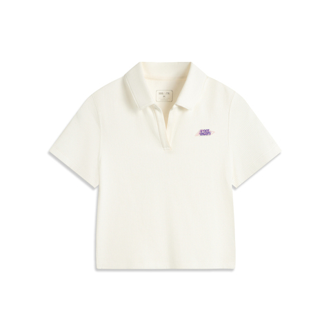 LI-NING李宁2025女子短袖POLO针织有领短TAPLV272-1