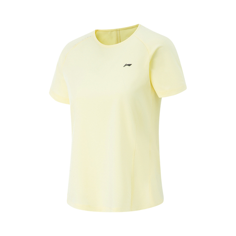 LI-NING李宁2025女子短袖T恤针织无领短TATSV344-2