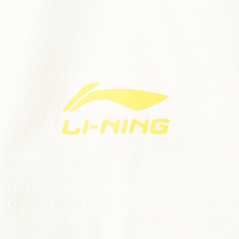 LI-NING李宁2025中性短袖文化衫针织无领短TAHSV635-1