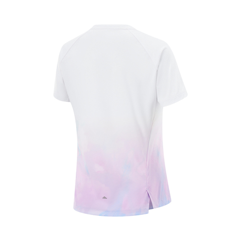 LI-NING李宁2025女子短袖T恤针织无领短TATSV530-2