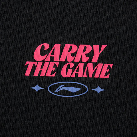 LI-NING李宁2025中性短袖文化衫针织无领短TAHSV153-6