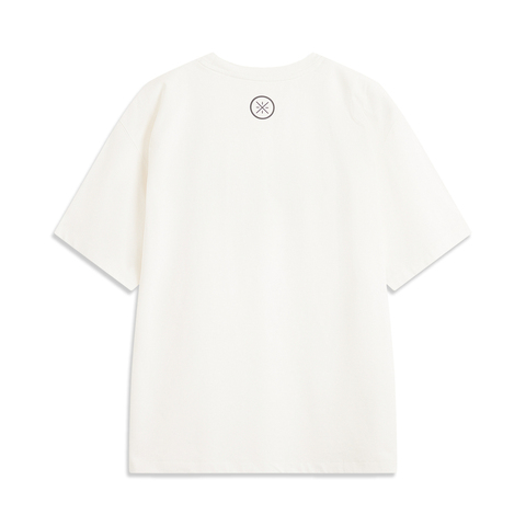 LI-NING李宁2025男子短袖文化衫针织无领短TAHSV015-5