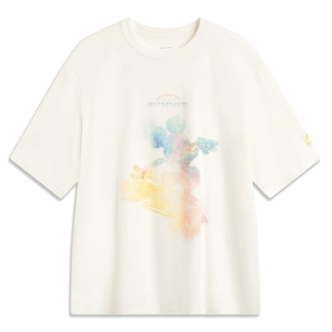 LI-NING李宁2025中性短袖文化衫针织无领短TAHSV631-2