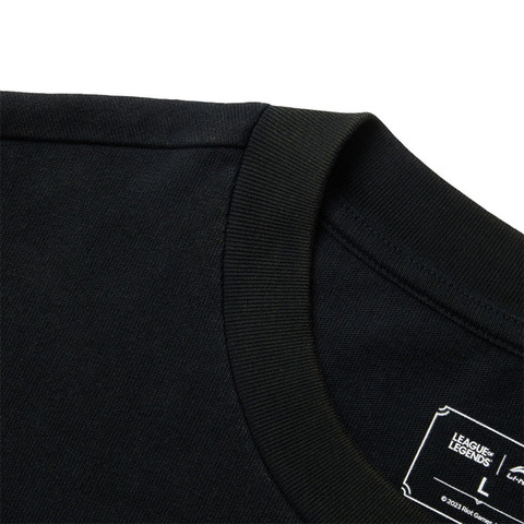 LI-NING李宁2025中性短袖文化衫针织无领短TAHSV633-3