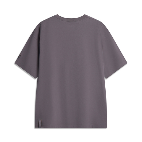 LI-NING李宁2025男子短袖文化衫针织无领短TAHSV089-6