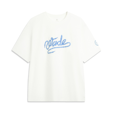 LI-NING李宁2025男子短袖文化衫针织无领短TAHSV089-2