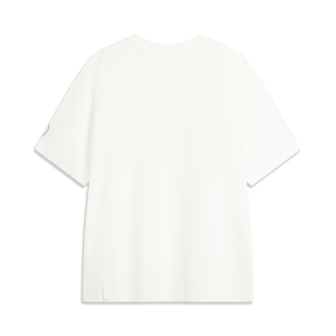 LI-NING李宁2025男子短袖文化衫针织无领短TAHSV089-2