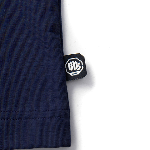 LI-NING李宁2025男子短袖文化衫针织无领短TAHSV223-5