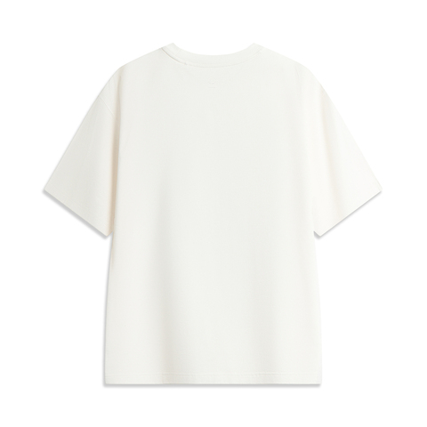 LI-NING李宁2025男子短袖文化衫针织无领短TAHSV213-1