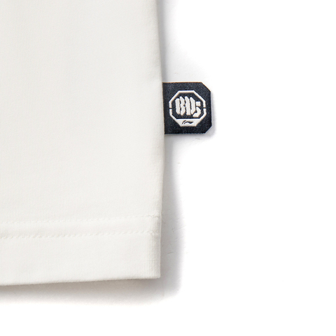 LI-NING李宁2025男子短袖文化衫针织无领短TAHSV213-1