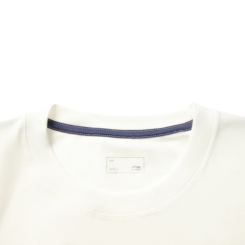 LI-NING李宁2025男子短袖文化衫针织无领短TAHSV479-1