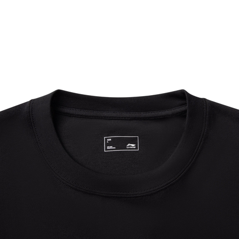 LI-NING李宁2025男子短袖文化衫针织无领短TAHSV741-3