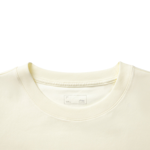 LI-NING李宁2025女子短袖文化衫针织无领短TAHSV732-1