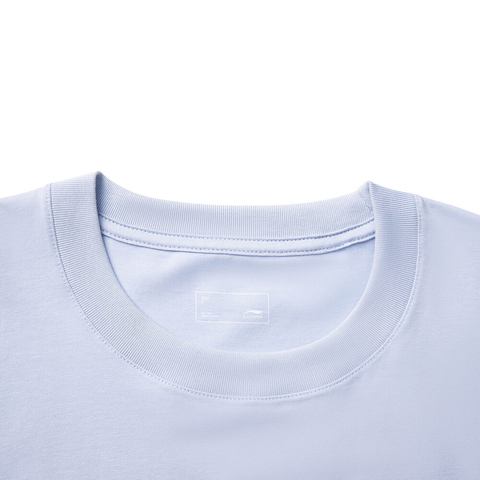 LI-NING李宁2025男子短袖文化衫针织无领短TAHSV481-2