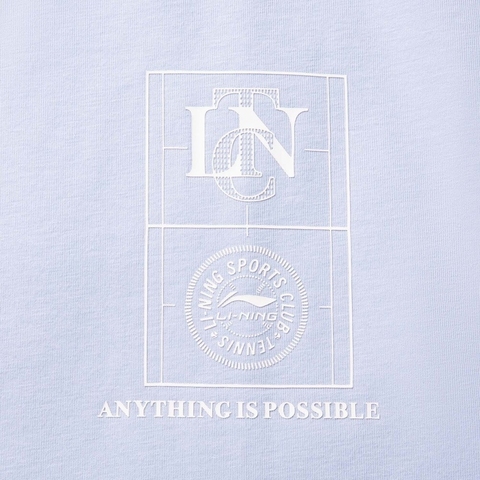 LI-NING李宁2025男子短袖文化衫针织无领短TAHSV481-2