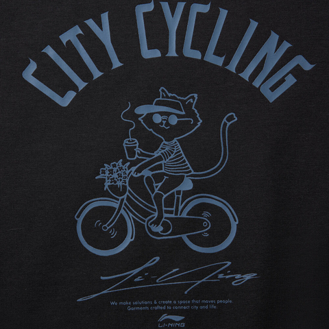 LI-NING李宁2025女子短袖文化衫针织无领短TAHSV732-3