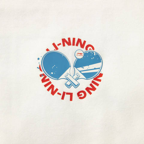 LI-NING李宁2025男子短袖文化衫针织无领短TAHSV745-1