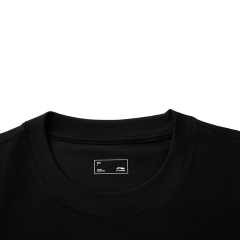 LI-NING李宁2025男子短袖文化衫针织无领短TAHSV745-3