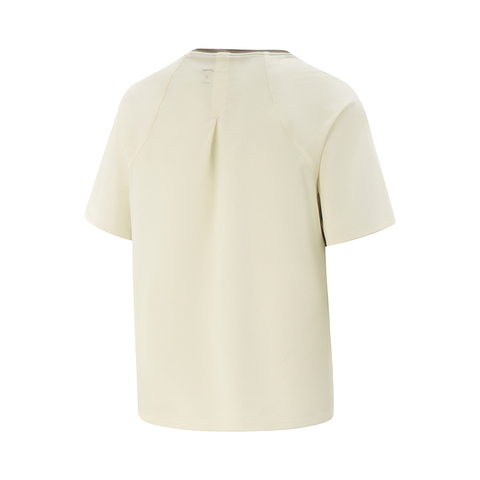 LI-NING李宁2025女子短袖T恤针织无领短TATSV408-6