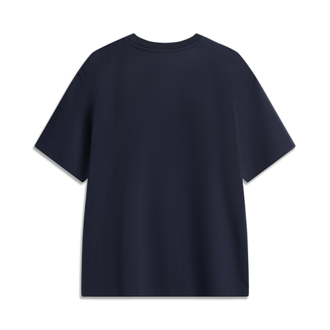 LI-NING李宁2025男子短袖T恤针织无领短TATSV377-1