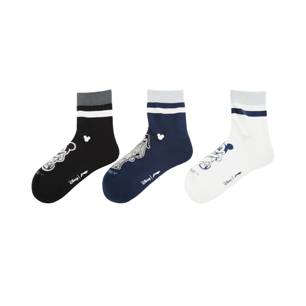 LI-NING李宁2025中性中袜三双装中袜AWTV129-1