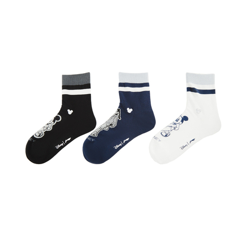 LI-NING李宁2025中性中袜三双装中袜AWTV129-1