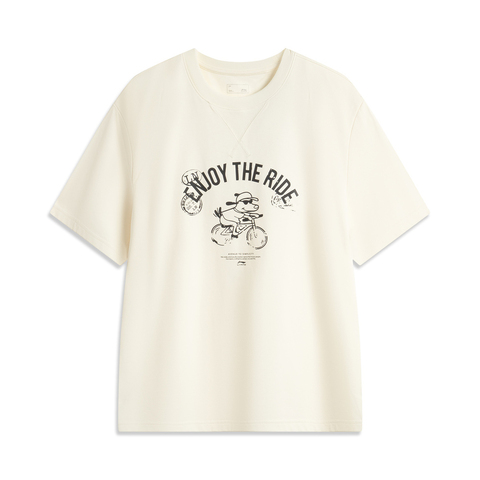 LI-NING李宁2025男子短袖T恤针织无领短TATSV377-5