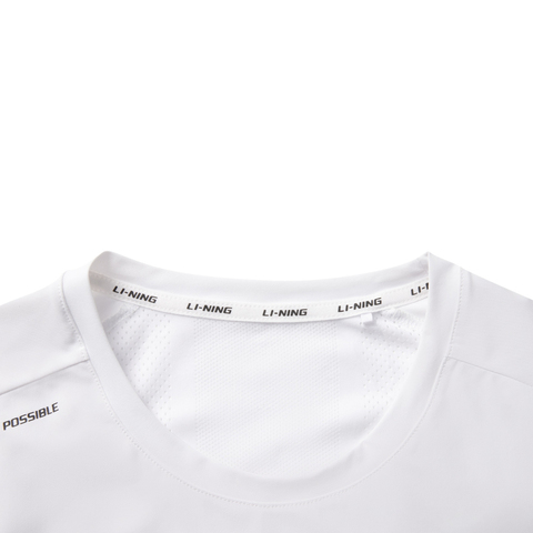 LI-NING李宁2025男子短袖T恤针织无领短TATSV383-6