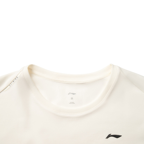 LI-NING李宁2025女子短袖T恤针织无领短TATSV410-4